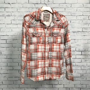 GUESS Men's Orange Rodeo Button-Up